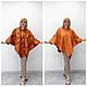 Poncho: Poncho cape Orange mood. Ponchos. Olgaorel57. My Livemaster. Фото №4