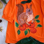 Одежда handmade. Livemaster - original item Female home costume-Keeper of tangerines Squirrel... Handmade.