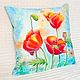 Decorative batik pillow 'Maki'. Pillow. Batic.  Author's throw pillows. Online shopping on My Livemaster.  Фото №2