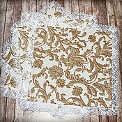 Для дома и интерьера handmade. Livemaster - original item Linen napkins with lace ( 4 pcs ). Handmade.