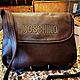 Винтаж: Сумка через плечо Moschino Studded Super Soft из темно-коричневой кожи. Сумки винтажные. Chic bags. Интернет-магазин Ярмарка Мастеров.  Фото №2