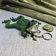Order Coin holders: Dark green frog beaded keychain-coin box. SilkArt Tatyana. Livemaster. . Coin boxes Фото №3