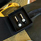 Order Black earrings gilt 18 carat. Earrings with shungite as a gift. Only_you_byElena. Livemaster. . Earrings Фото №3