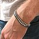 Серебряный мужской браслет из серебра 925. Браслет из бусин. Перстень. Ярмарка Мастеров.  Фото №6