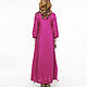 Lingonberry linen dress in boho style. Dresses. etnoart. My Livemaster. Фото №5