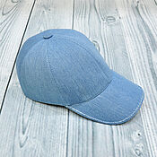 Аксессуары handmade. Livemaster - original item Baseball cap made of thick denim, in blue!. Handmade.