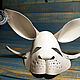 Маска  "White Rabbit". Карнавальные головные уборы. VOLGA - VOLGA изделия из кожи. Ярмарка Мастеров.  Фото №6