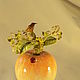 Колокольчик фарфоровый " Птичке нравится вкусное яблоко", Колокольчики, Курск,  Фото №1