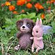 Bear and Bunny felted toy. Felted Toy. Felt toy fromKristina Antropova. My Livemaster. Фото №5