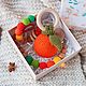 Baby box: nipple holder, rodent, rattle-orange, Gift for newborn, Ryazan,  Фото №1