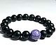 Charoite and Shungite, Protection and Transformation Bracelet. Bead bracelet. Alma. My Livemaster. Фото №6