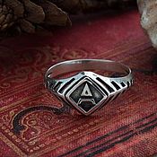 Украшения handmade. Livemaster - original item Veles Ring. Velez seal ring. Sign Of Veles. bronze silver.. Handmade.