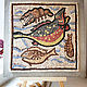 Римская мозаика с рыбами и креветкой. Картины. Quaquarelle. Интернет-магазин Ярмарка Мастеров.  Фото №2