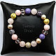 Bracelet made of natural stones: agate, river pearl, rose quartz, Bead bracelet, Moscow,  Фото №1