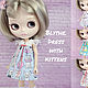 For Blythe dress with cats. Different shades, Clothes for dolls, Arkhangelsk,  Фото №1