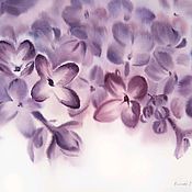 Картины и панно handmade. Livemaster - original item Painting lilac bouquet for bedroom and living room macro size. Handmade.