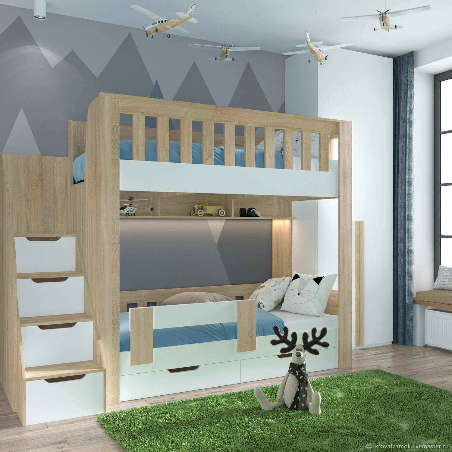 Двухэтажная кровать в детскую