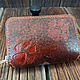 Fox, Zipper leather wallet with embossed and painted, zipper. Wallets. CrazyLeatherGoods. My Livemaster. Фото №5