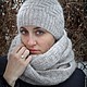 комплект ПЕРВЫЙ СНЕГ. Комплекты головных уборов. Virginia (Верина). Ярмарка Мастеров.  Фото №6