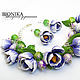 Order Set of polymer clay with flowers and beads 'Crocuses'. Bionika - Polymer Clay Jewelry (Bionika). Livemaster. . Jewelry Sets Фото №3
