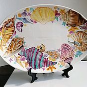 Ручная роспись плитки Панно для кухни Инжир и жук
