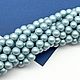 Заказать Жемчуг Майорка, голубой, Iridescent Light Blue, 6мм, нить, МА038. Tanissa Hobby (Танисса Хобби). Ярмарка Мастеров. . Бусины Фото №3
