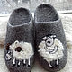 Felted Slippers ' White sheep'. Slippers. ElzyWool. Online shopping on My Livemaster.  Фото №2