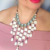 Украшения ручной работы. Ярмарка Мастеров - ручная работа Copy of Necklace  . amethyst mother of pearls  quartz. Handmade.