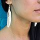 Order 'White feather' earrings. NGS Masters. Livemaster. . Earrings Фото №3