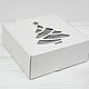 Подарочная новогодняя коробка с окошком «Ёлочка», 25х25х10 см, белая. Коробки. Упакуй-ка. Ярмарка Мастеров.  Фото №4