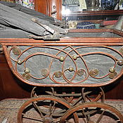 Винтаж handmade. Livemaster - original item 19th century original bent wood and wrought iron doll stroller. Handmade.