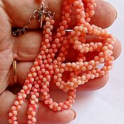 Винтаж handmade. Livemaster - original item Vintage necklaces: Necklace in the technique of tessito Salmon coral, 60s. Handmade.