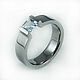 Titanium ring with sky blue topaz Ti 1001, Rings, Moscow,  Фото №1