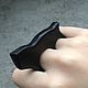 Кольцо на два пальца из натуральной кожи. Кольца. AOS Leather Goods (Алексей кожа +). Ярмарка Мастеров.  Фото №4