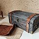 Старый сундук с внутренним ящичком 24*14*11 см. Шкатулки. Мастерская в доме. Ярмарка Мастеров.  Фото №4