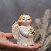 Сувениры и подарки handmade. Livemaster - original item Angel with a Christmas tree, statuette. Handmade.