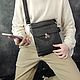 Order Men's bag: Men's Leather Bag Black Tablet Mod. C54k-111. Natalia Kalinovskaya. Livemaster. . Men\'s bag Фото №3