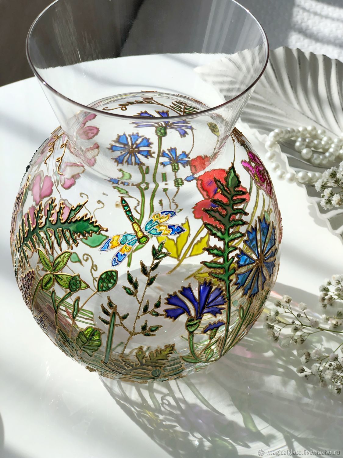 Именная стеклянная ваза