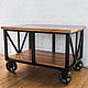 Coffee table on wheels in Loft style 'Anders'. Tables. uloft. Online shopping on My Livemaster.  Фото №2