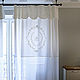 Linen curtains with voluminous embroidery, Curtains1, Orel,  Фото №1