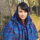 Синий пейсли. Платки. Li-Na (platokkapushon). Ярмарка Мастеров.  Фото №5