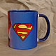 Чашка "Супермен". Кружки и чашки. DomDecor-посуда. Интернет-магазин Ярмарка Мастеров.  Фото №2
