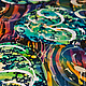 Батик шарф Неоновые грибы, Шарфы, Санкт-Петербург,  Фото №1