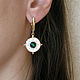 Earrings with pendants, white enamel earrings, earrings gift. Earrings. Irina Moro. My Livemaster. Фото №6