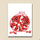 Pomegranate Postcard. Cards. KapustinaArt. Online shopping on My Livemaster.  Фото №2