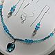 Колье - чокер "сердце моря" с подвеской Swarovski. Чокер. KSeniora jewelry. Интернет-магазин Ярмарка Мастеров.  Фото №2