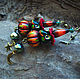 'Minstrels carnival', bright earrings with frogs and pumpkins. Earrings. legendavincento. My Livemaster. Фото №4