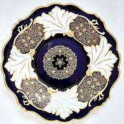 Винтаж handmade. Livemaster - original item Plate, porcelain, cobalt, Germany.. Handmade.