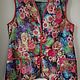 Women's sheepskin vest 54 ' Flowers'. Vests. Warm gift. Online shopping on My Livemaster.  Фото №2