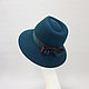 Fedora Women's Hat. Color: sea wave. Hats1. Exclusive HATS. LANA ANISIMOVA.. My Livemaster. Фото №4